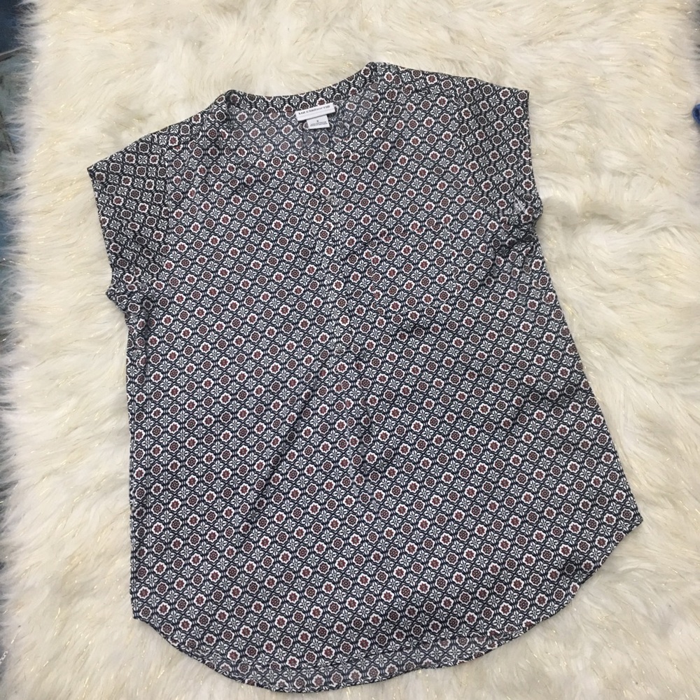 Liz Claiborne cap sleeve blouse size S